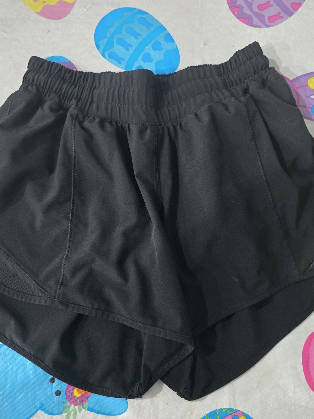 lululemon athletica Black Women's Athletic Shorts with Elastic Waistband
